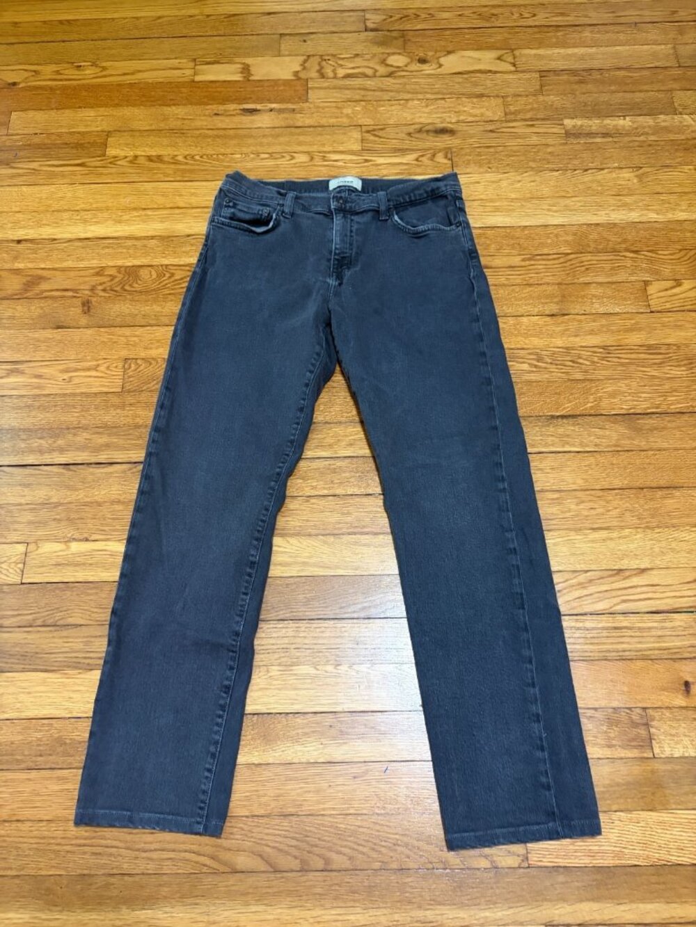 Baldwin Mens Henley Slim Straight Jeans Size 33 33x30 Smoke Gray Selvedge Denim